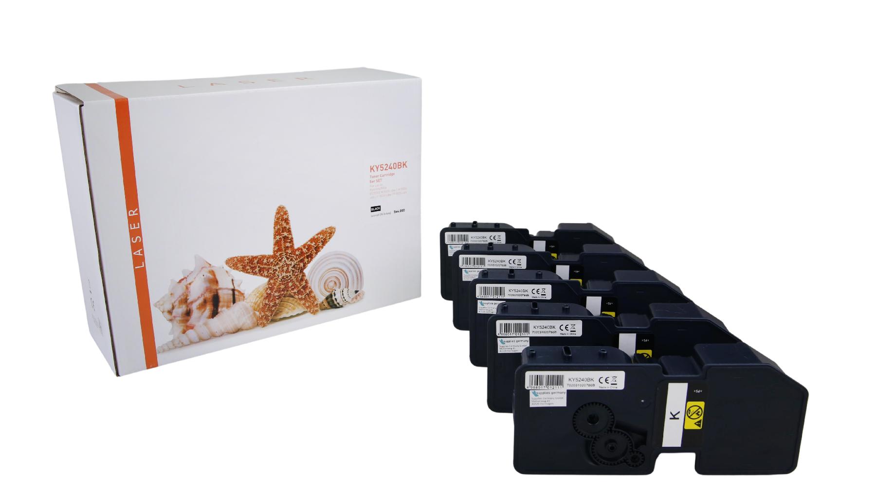 5er Set TONTK5240BK Alternativ Toner Black für Kyocera / TK5240BK / 5x4.000 Seiten