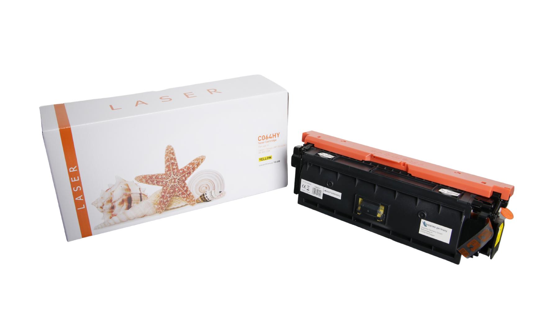 TON064HY ohne Chip Alternativ Toner Gelb für Canon / 4932C001 / 10.400 Seiten