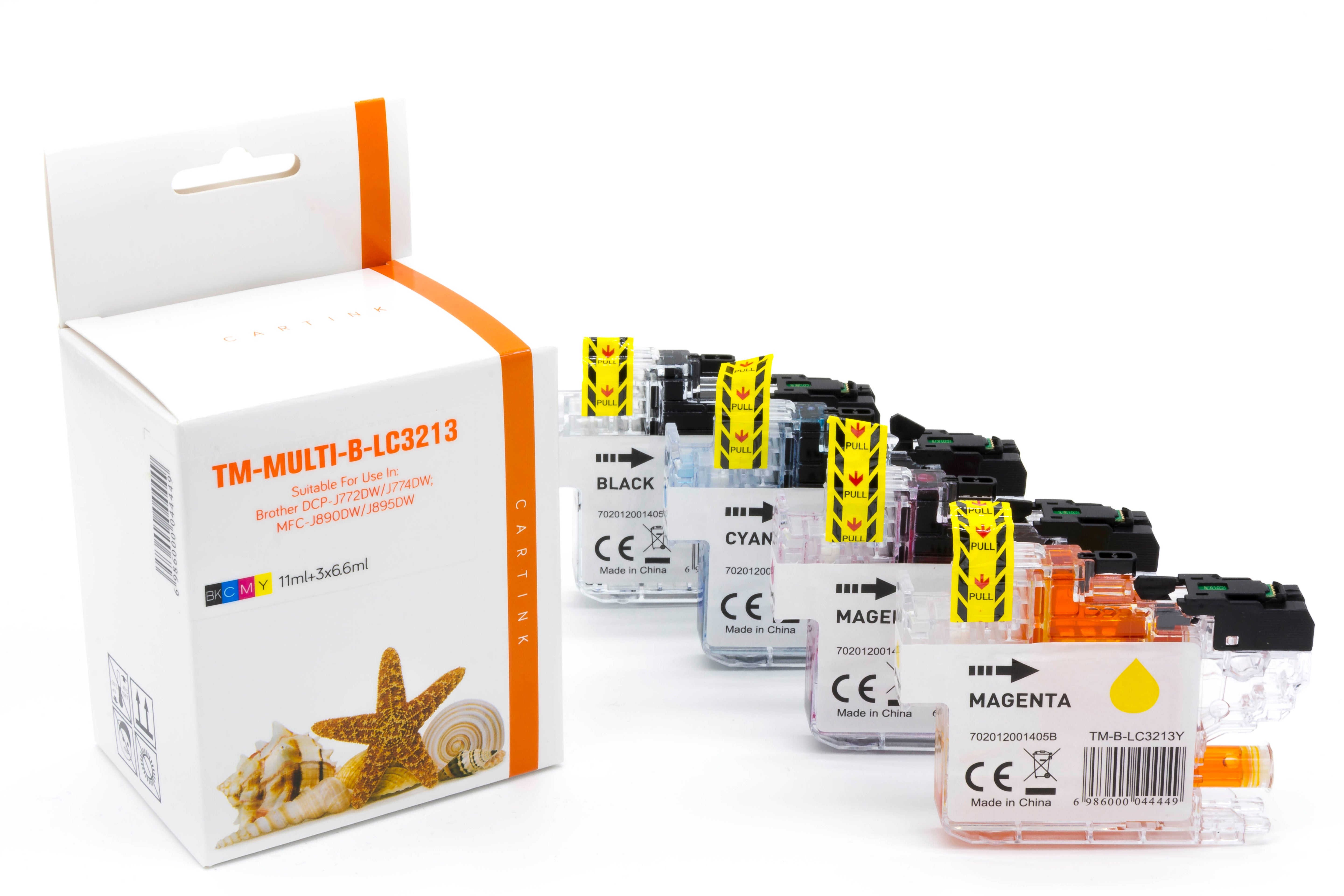 Multipack LC3213 Alternativ Tinte für Brother / LC3213 / BKCMY  400 Seiten