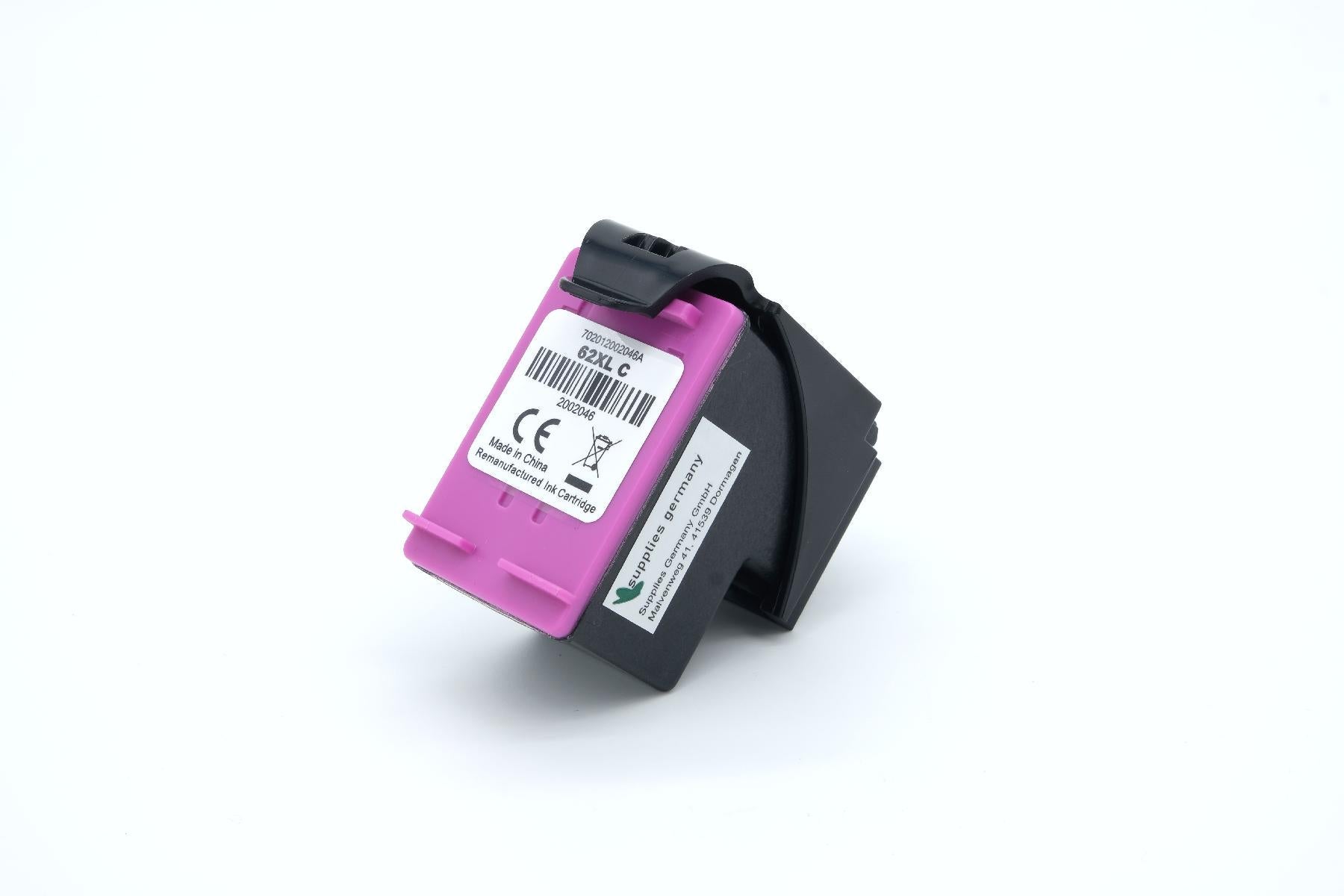 BULK 62XLC Alternativ Tinte Color für HP / C2P07AE / 11,5ml