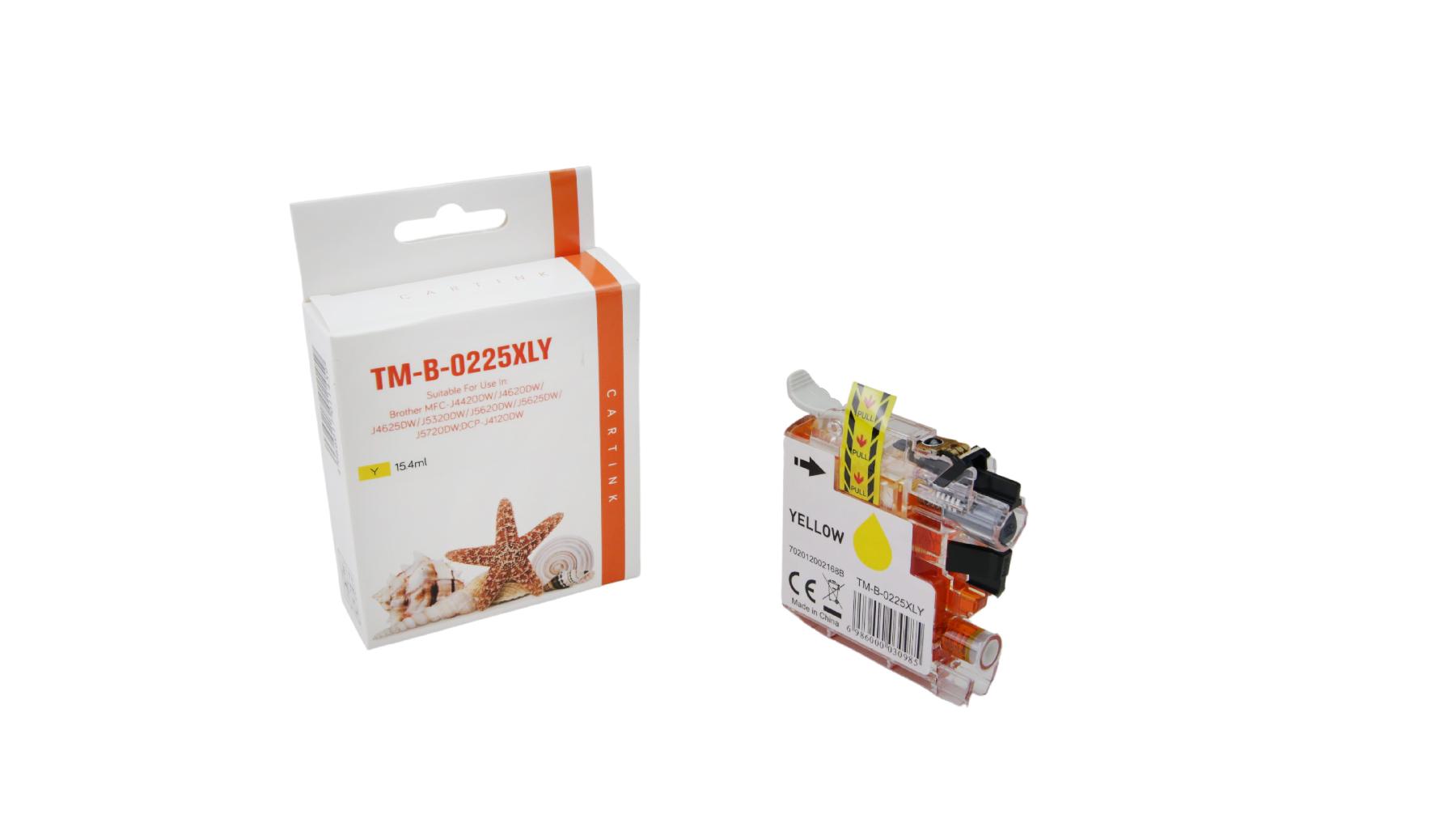 LC225Y Alternativ Seestern Tinte Yellow für Brother / LC225Y / 15,4ml