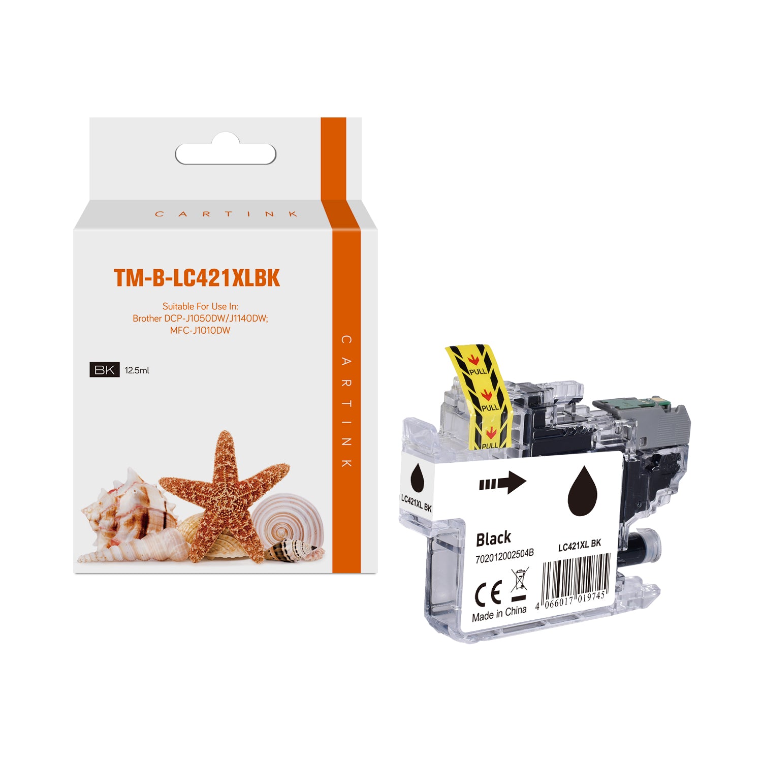 LC421XLBK Alternativ Seestern (Pigment) Tinte Black für Brother / LC421XLBK / 12,5ml