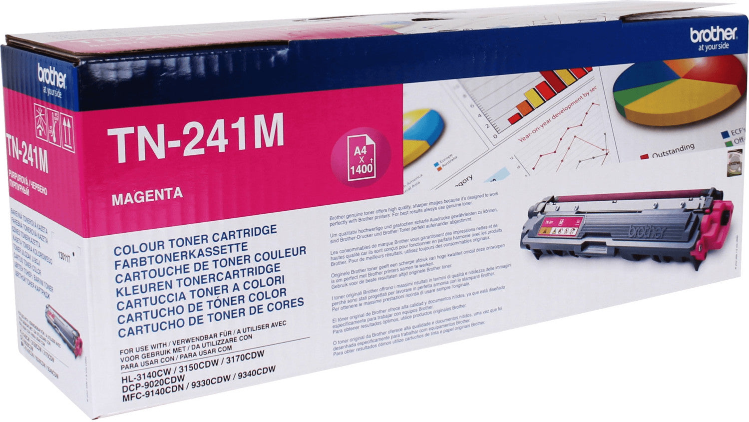 Brother TN241M / magenta / original Toner / TN-241M / 1400 S. neu