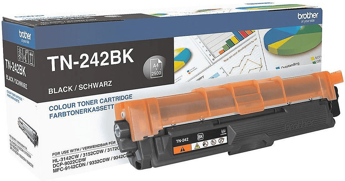 Brother TN242BK / Schwarz / Original Toner / TN-242BK / 1400 S. Tonerkartusche TN 242 Black