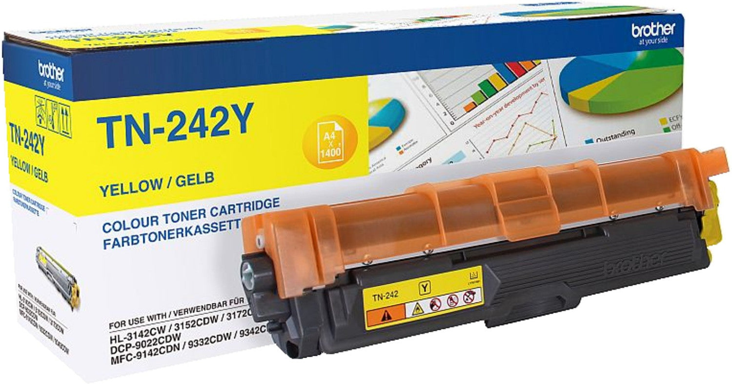 Brother TN242Y / Gelb / Original Toner / TN-242Y / 1400 S. Tonerkartusche TN 242